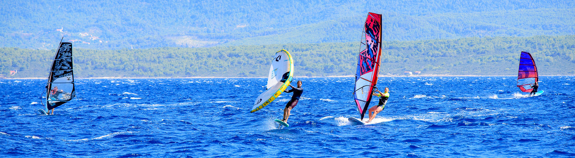 Wing foiling in Bol, Brač